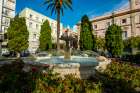 Fountain in Canalejas Park, Old Town, Cadiz, Spain. Art Print